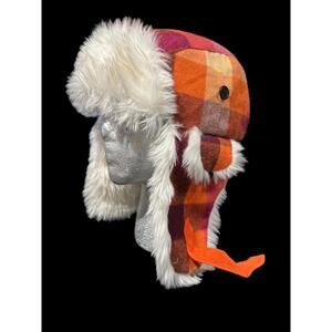 Women's D&Y Aviator/Pilot/Trapper Hat Orange